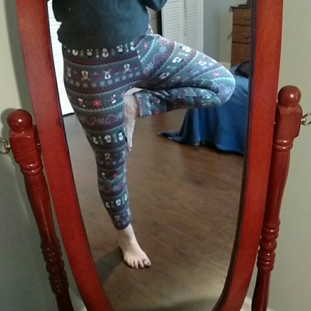 Holiday yoga pants